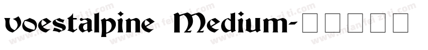 voestalpine Medium字体转换